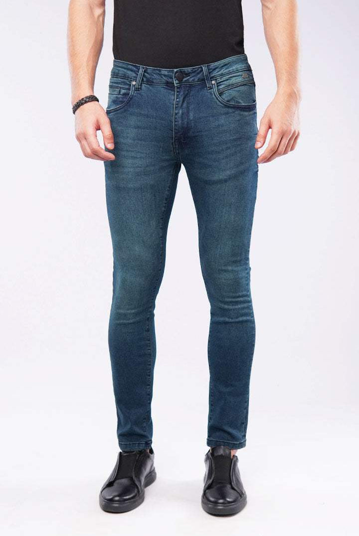 Faded Slim Fit Denim - Vintage Blue - Mendeez