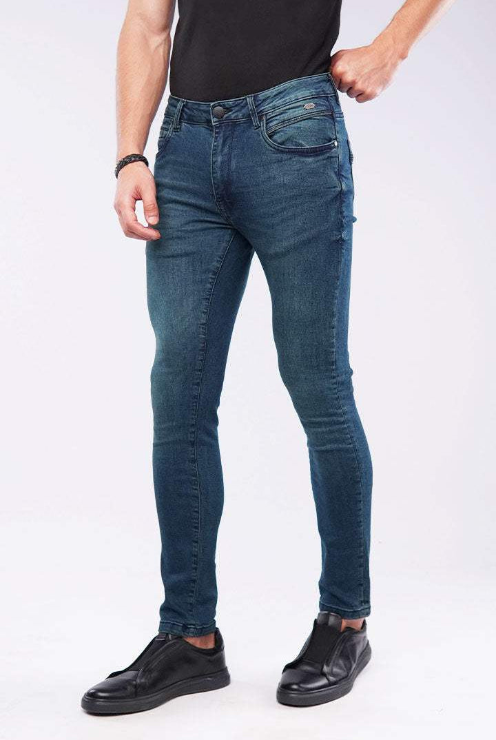 Faded Slim Fit Denim - Vintage Blue - Mendeez