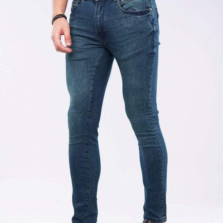Faded Slim Fit Denim - Vintage Blue - Mendeez