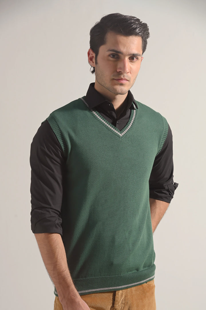 Sweater Vest - Green - Mendeez