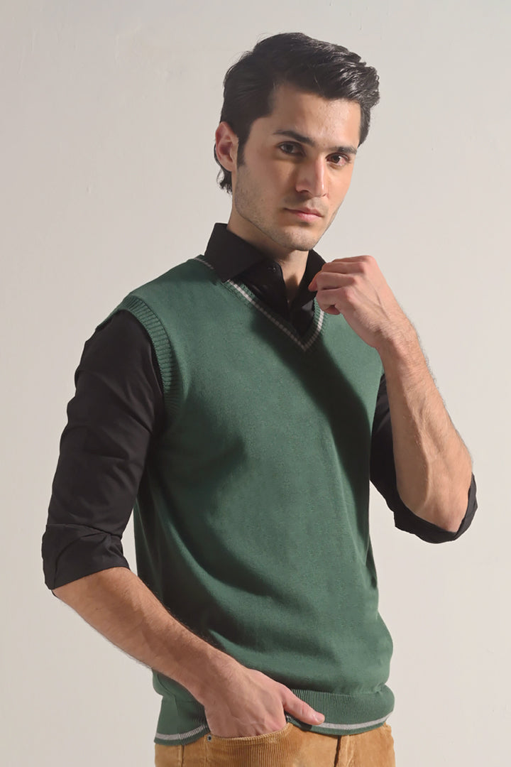 Sweater Vest - Green - Mendeez