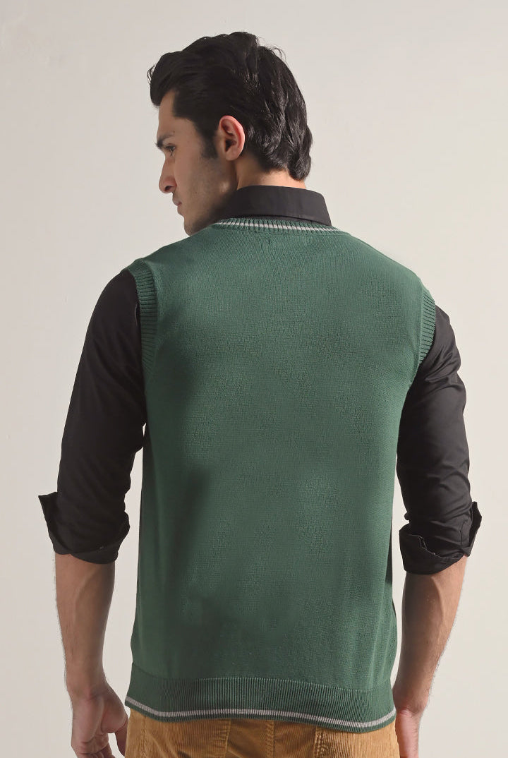 Sweater Vest - Green - Mendeez