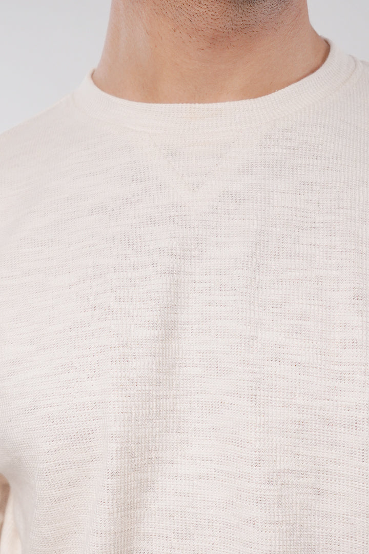 Thermal Sweatshirt - Cream - Mendeez