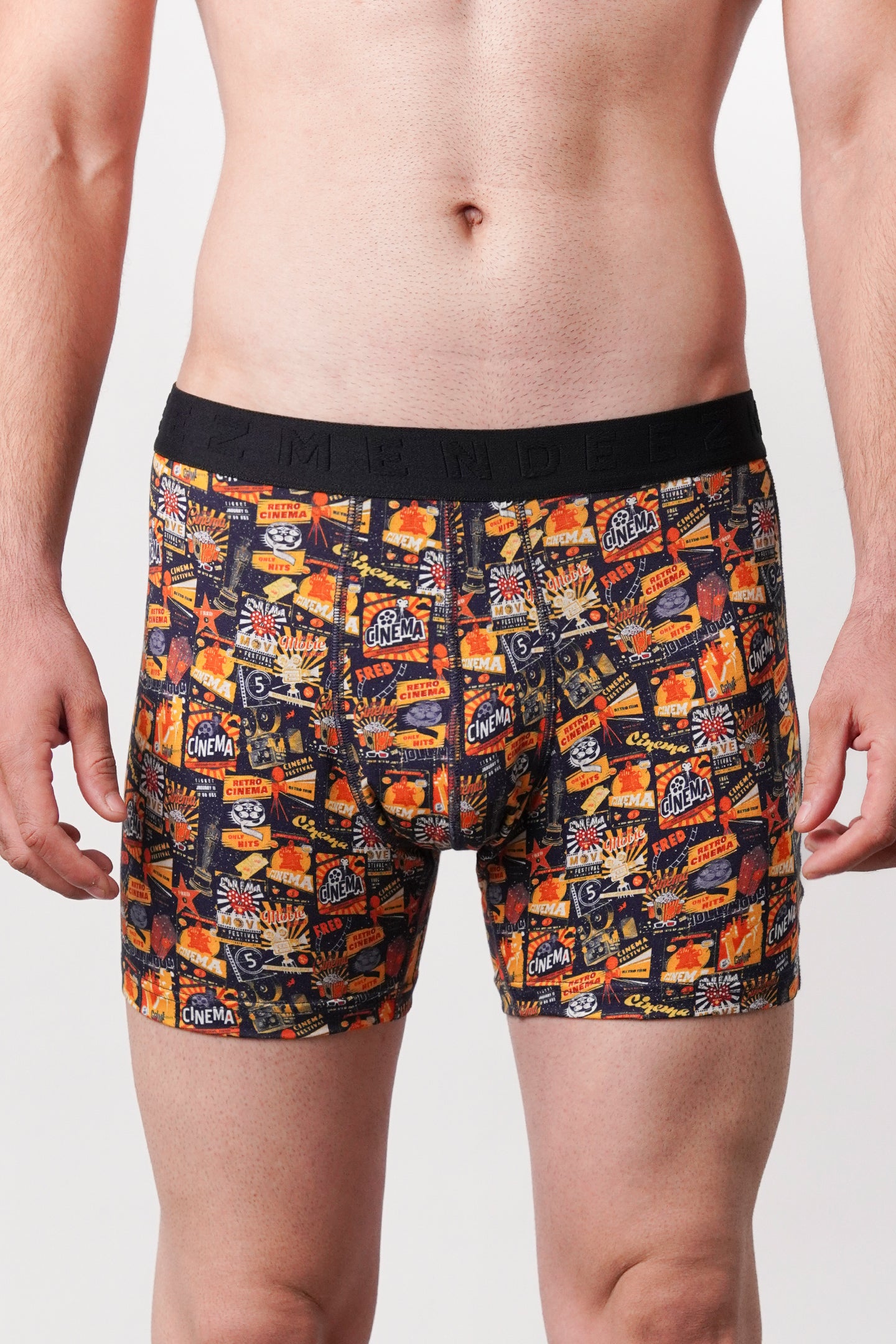 Printed All Day Boxers - Orange - Mendeez