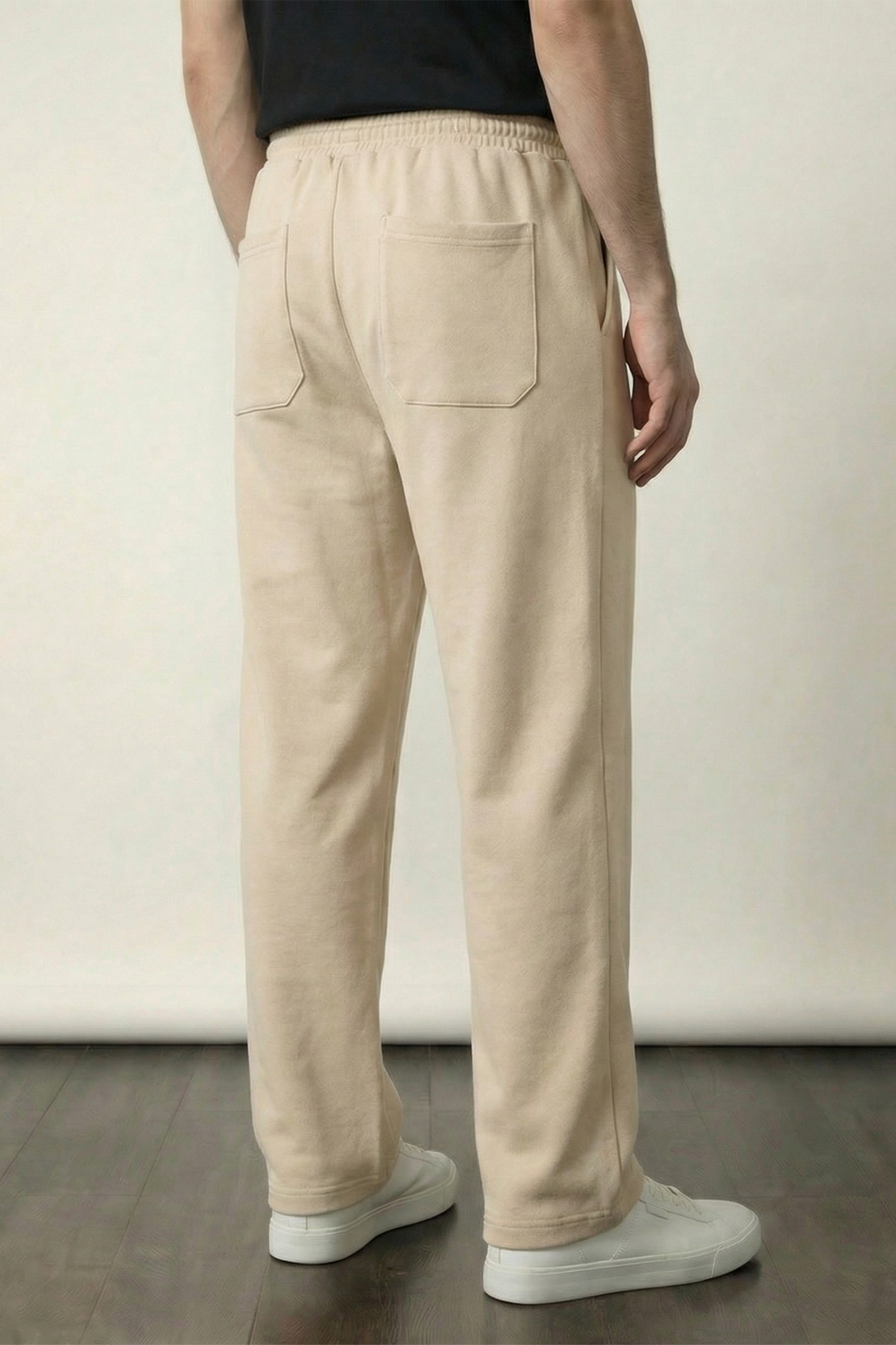 Pintex Jogger Pants - Cream - Mendeez