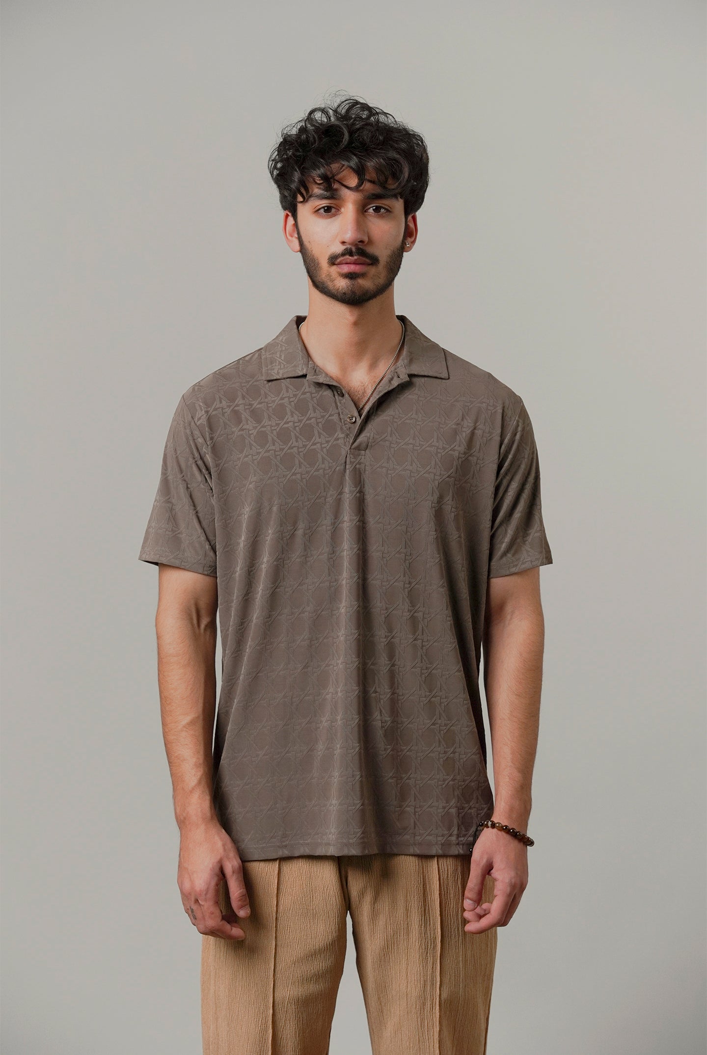 Sports Polo - Brownish Grey - Mendeez