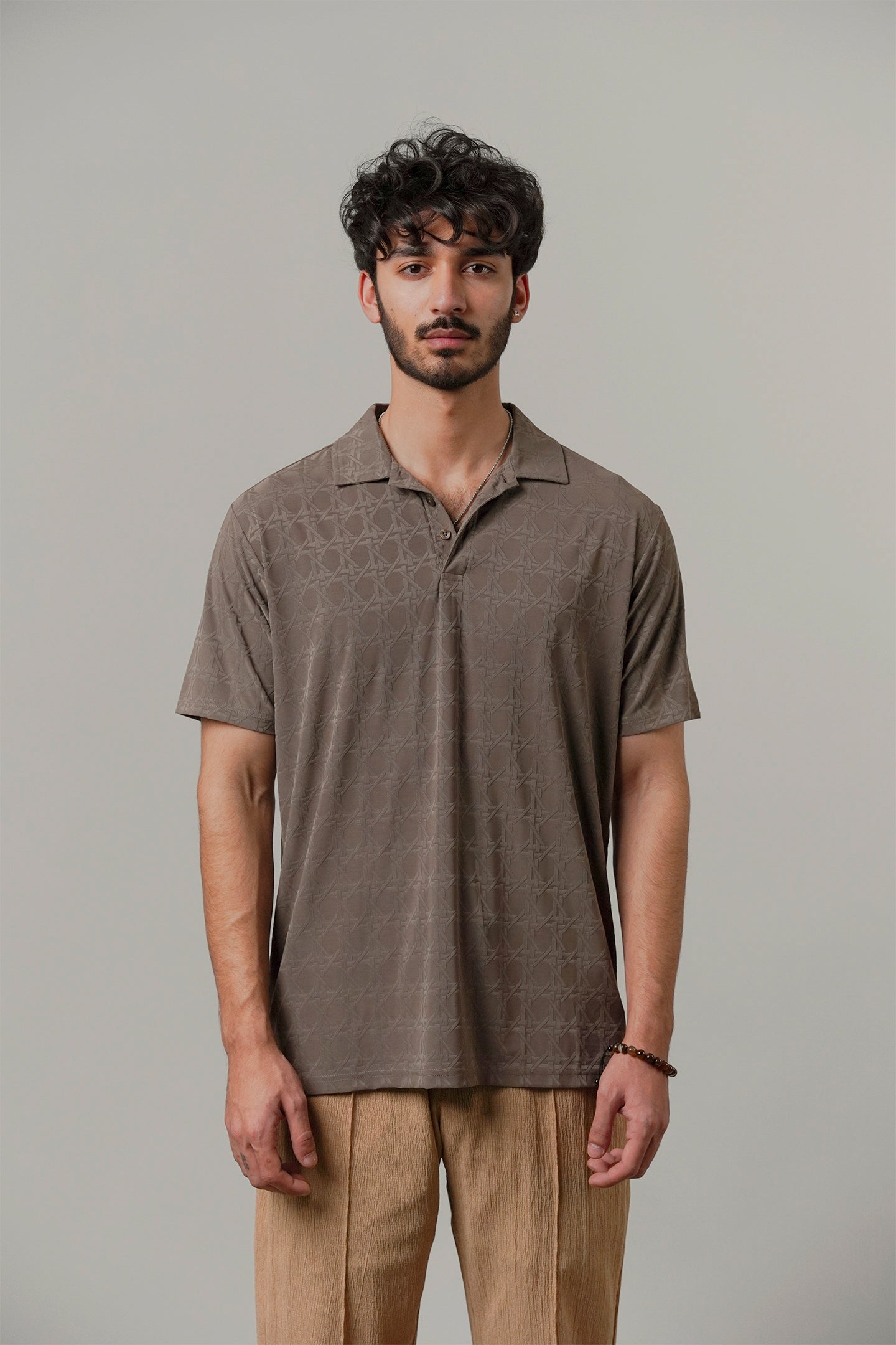 Sports Polo - Brownish Grey - Mendeez