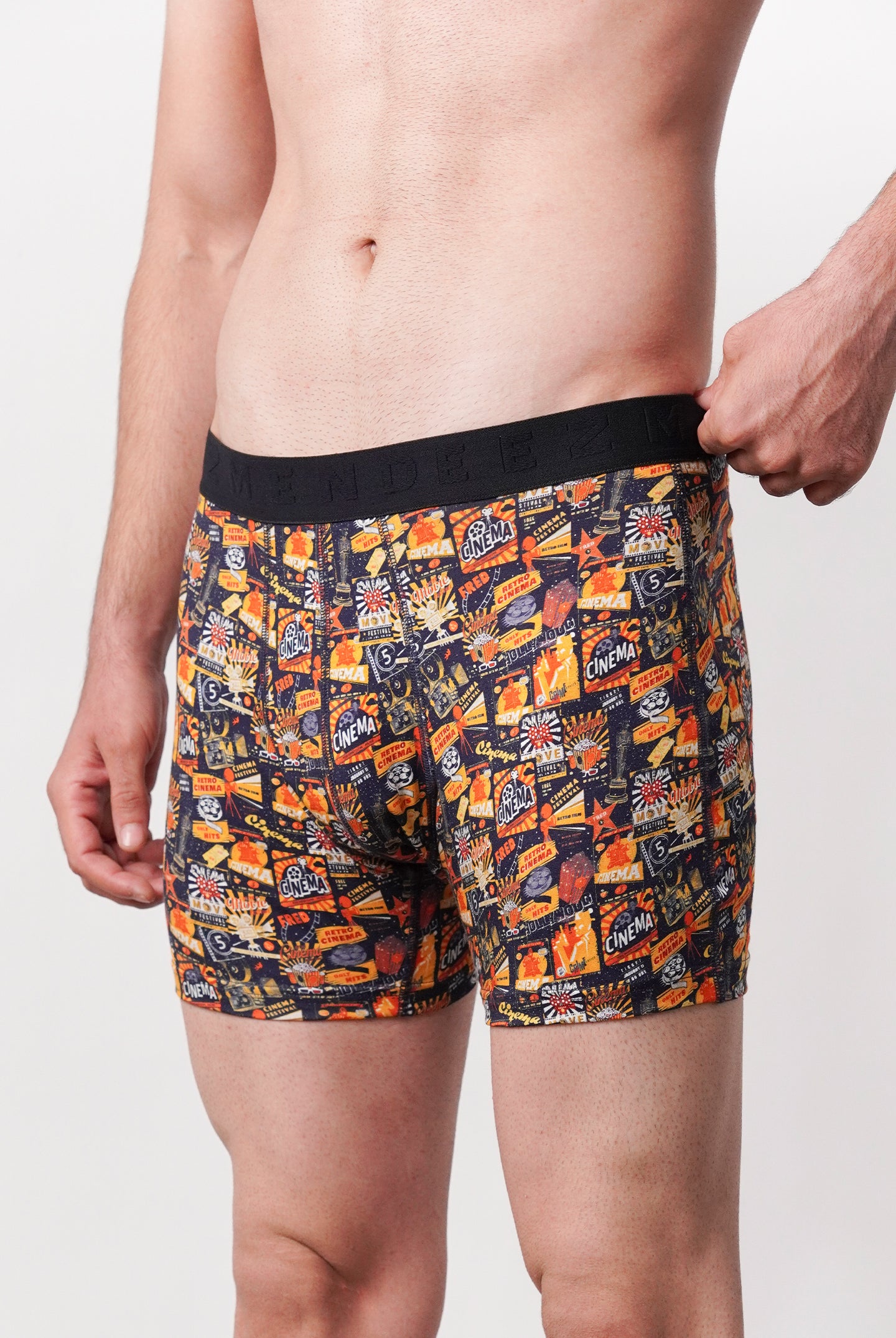 Printed All Day Boxers - Orange - Mendeez