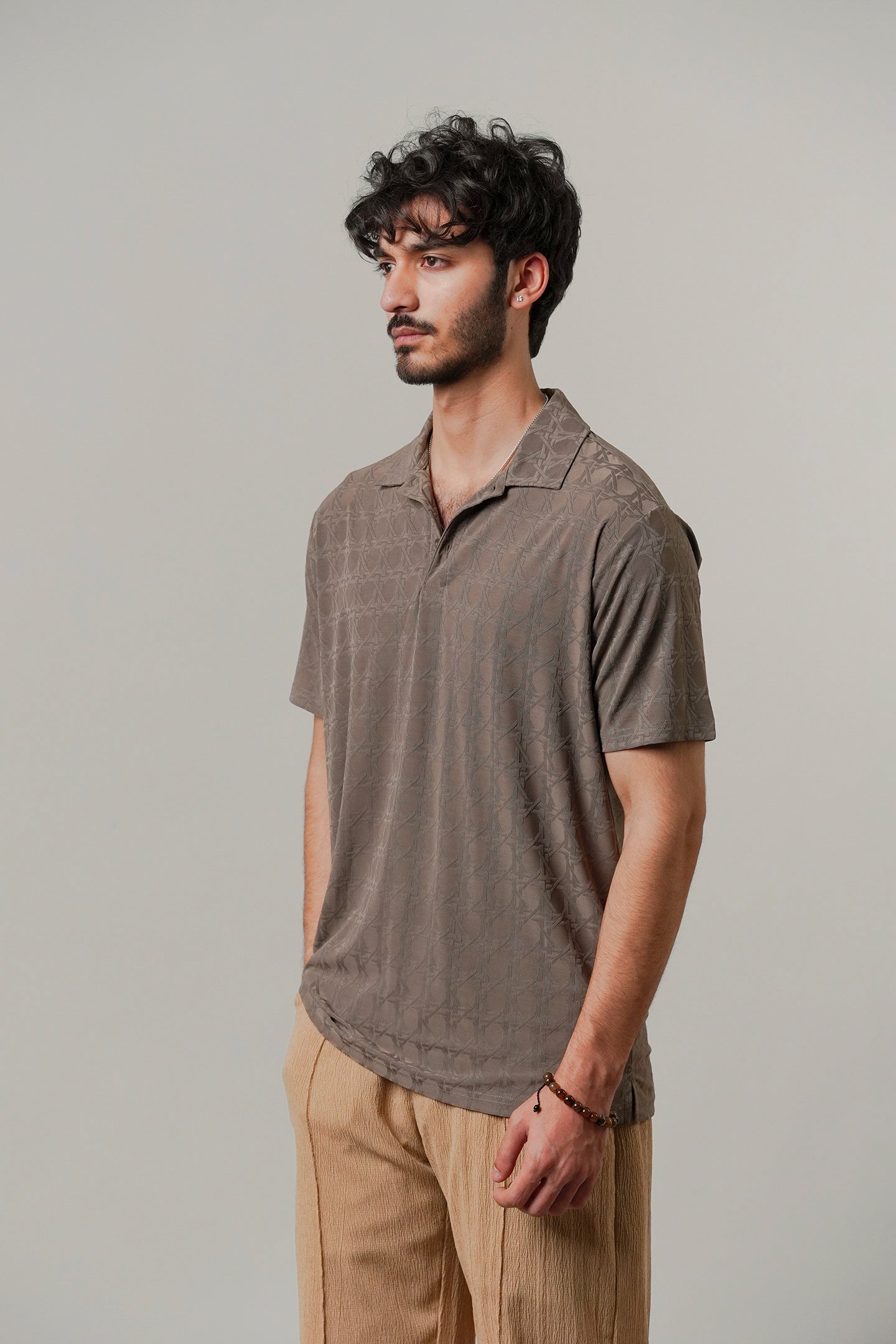 Sports Polo - Brownish Grey - Mendeez