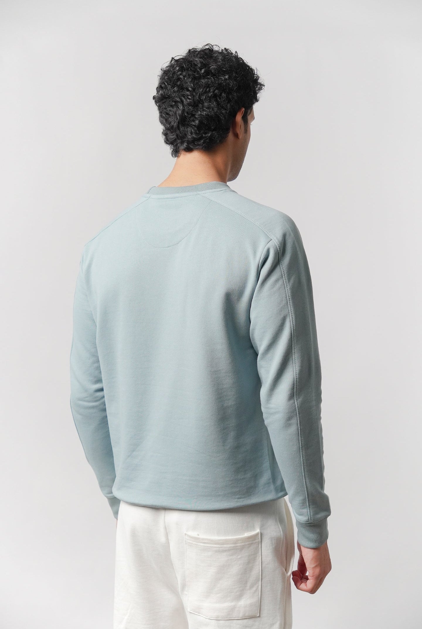 Side-Pocket Sweatshirt - Sage Green - Mendeez