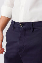 Straight Fit Chinos - Navy Blue - Mendeez