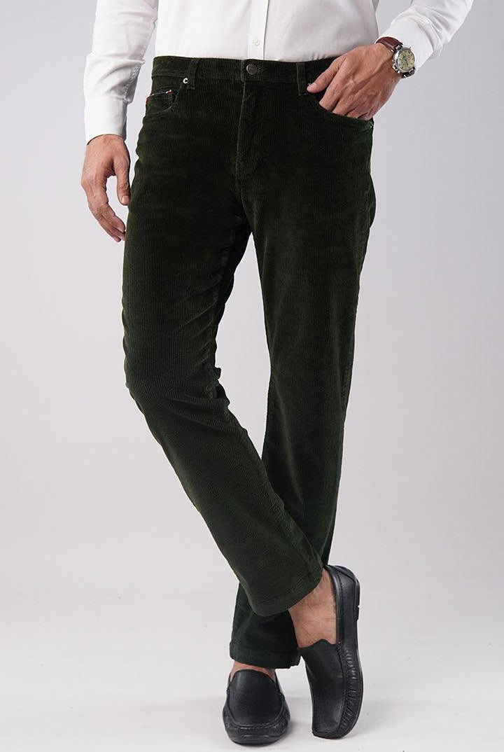 Forest Green Corduroy Pants - Mendeez PK