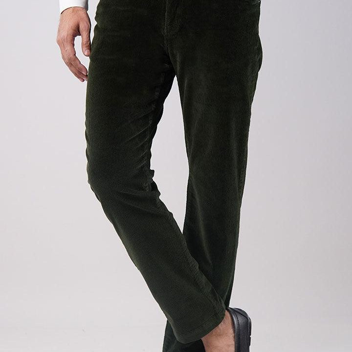 Forest Green Corduroy Pants - Mendeez PK