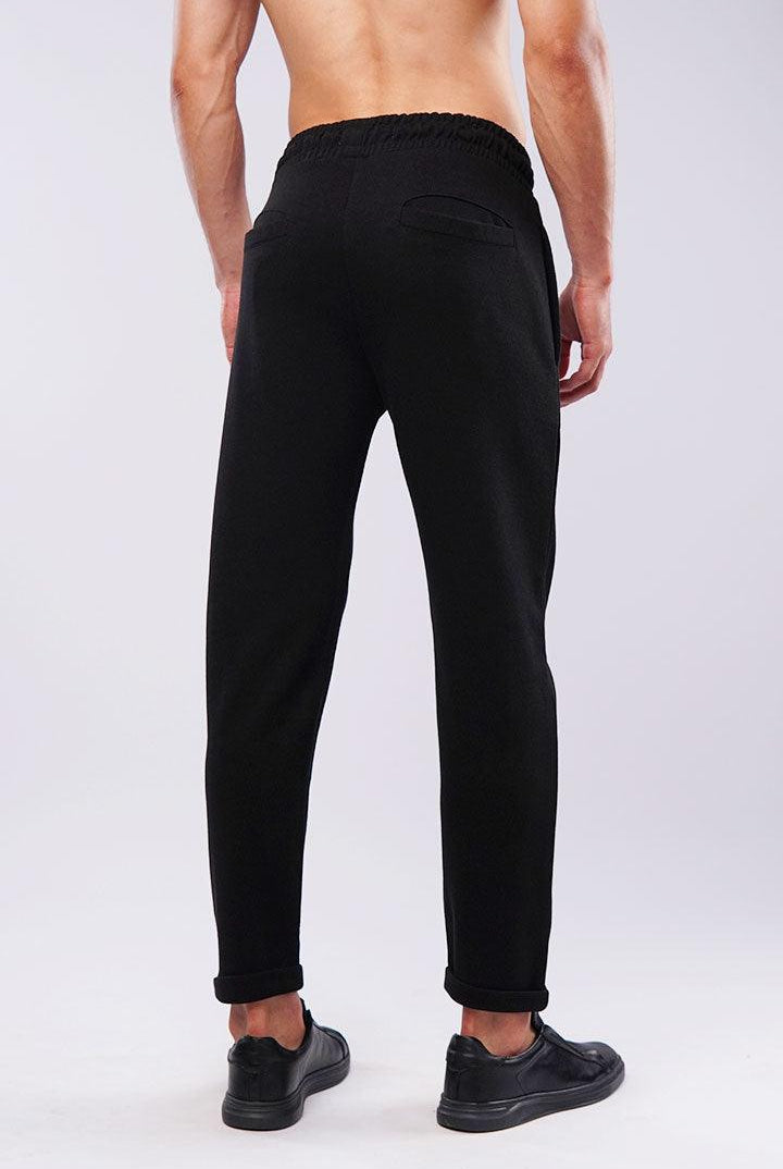Tapered Terry Pants - Black - Mendeez