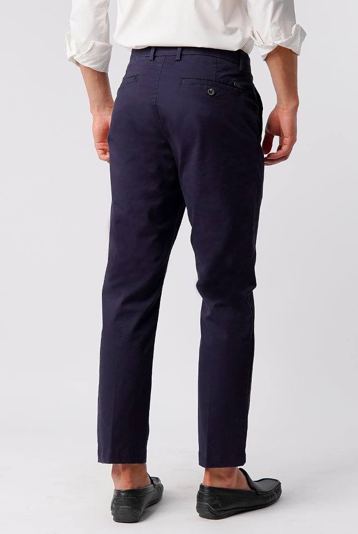 Straight Fit Chinos - Navy Blue - Mendeez