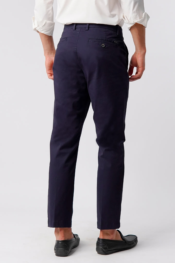 Straight Fit Chinos - Navy Blue - Mendeez