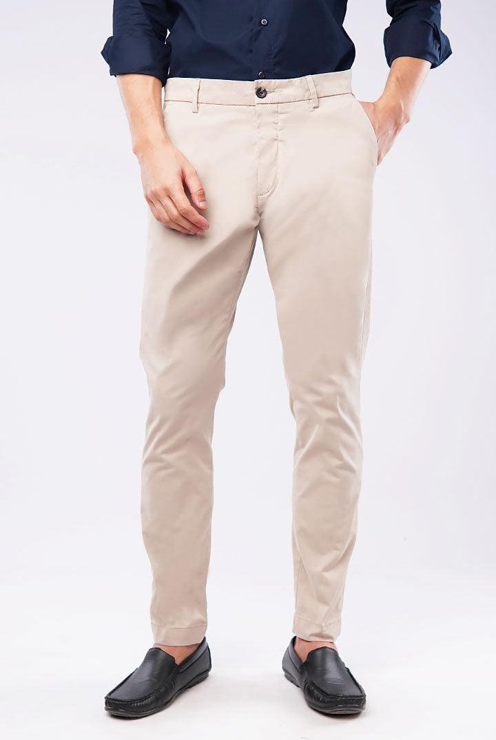 Slim Fit Chinos - Beige - Mendeez