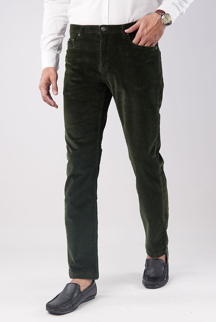 Forest Green Corduroy Pants - Mendeez PK