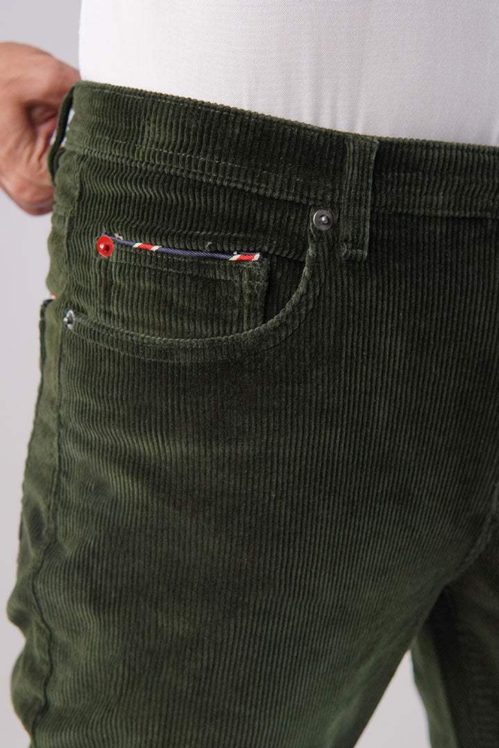 Forest Green Corduroy Pants - Mendeez PK