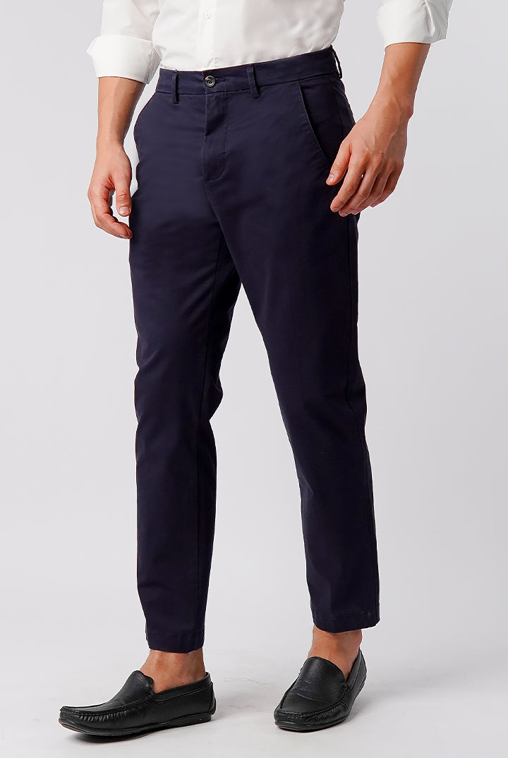 Straight Fit Chinos - Navy Blue - Mendeez