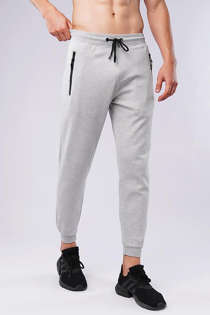 Zipper Jogger Pants - Heather Grey - Mendeez PK