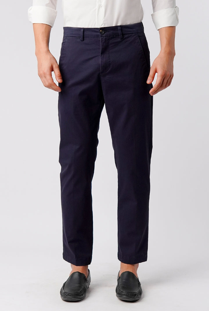 Straight Fit Chinos - Navy Blue - Mendeez