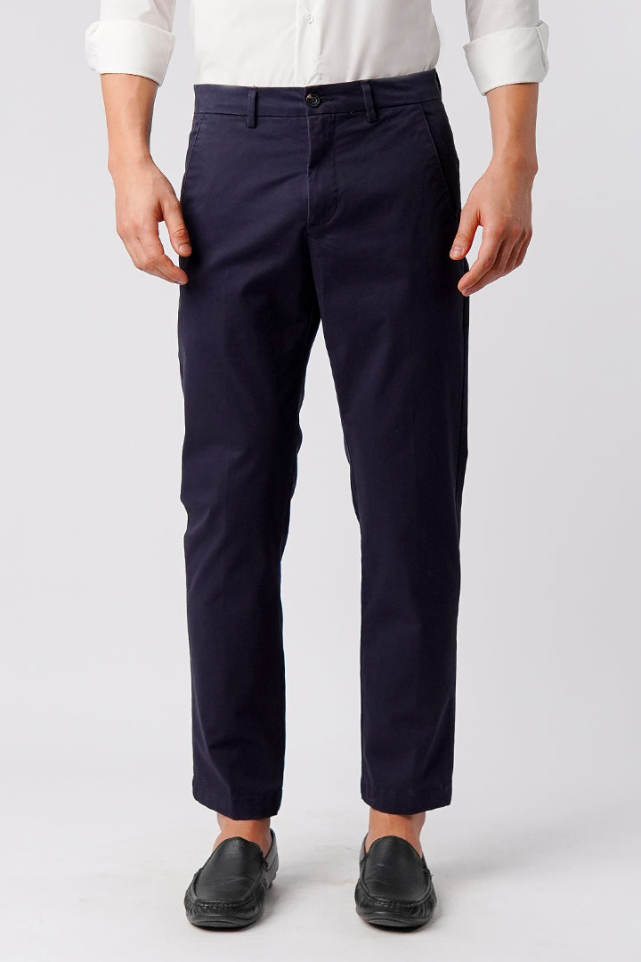 Straight Fit Chinos - Navy Blue - Mendeez