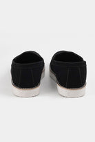 Slip On Suede Loafers - Black - Mendeez