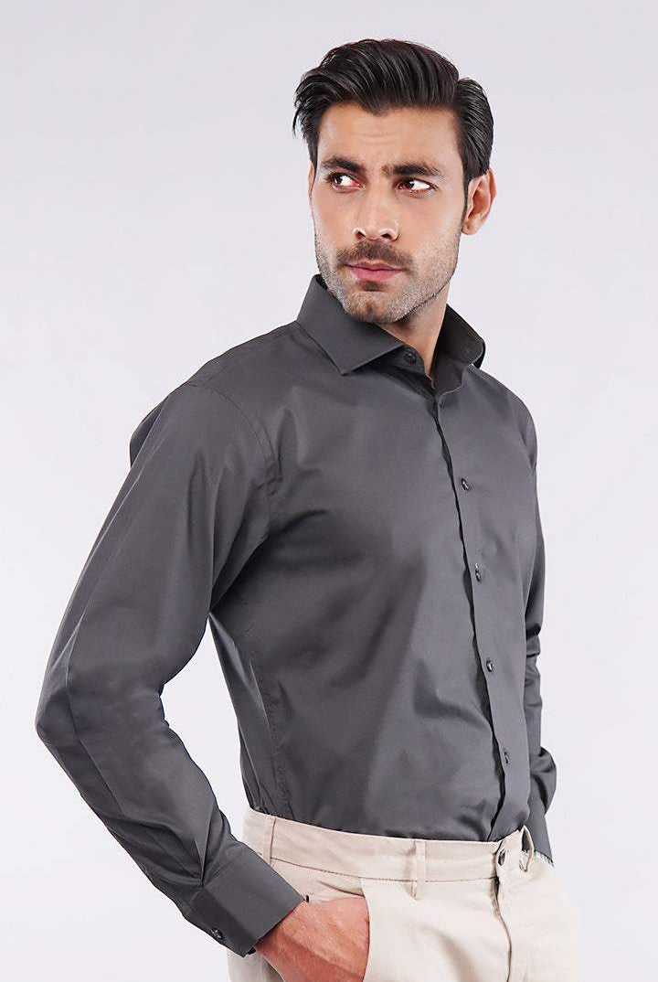 Plain Shirt - Charcoal Grey - Mendeez