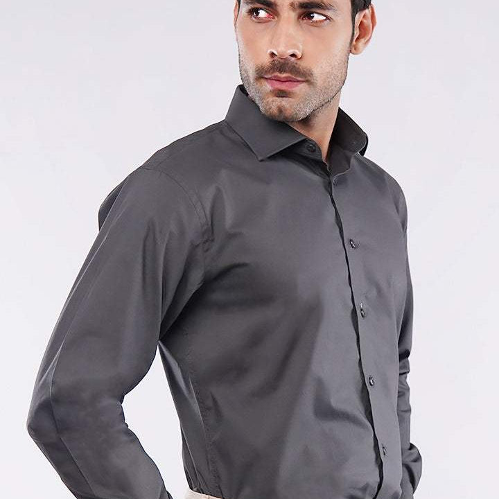 Plain Shirt - Charcoal Grey - Mendeez
