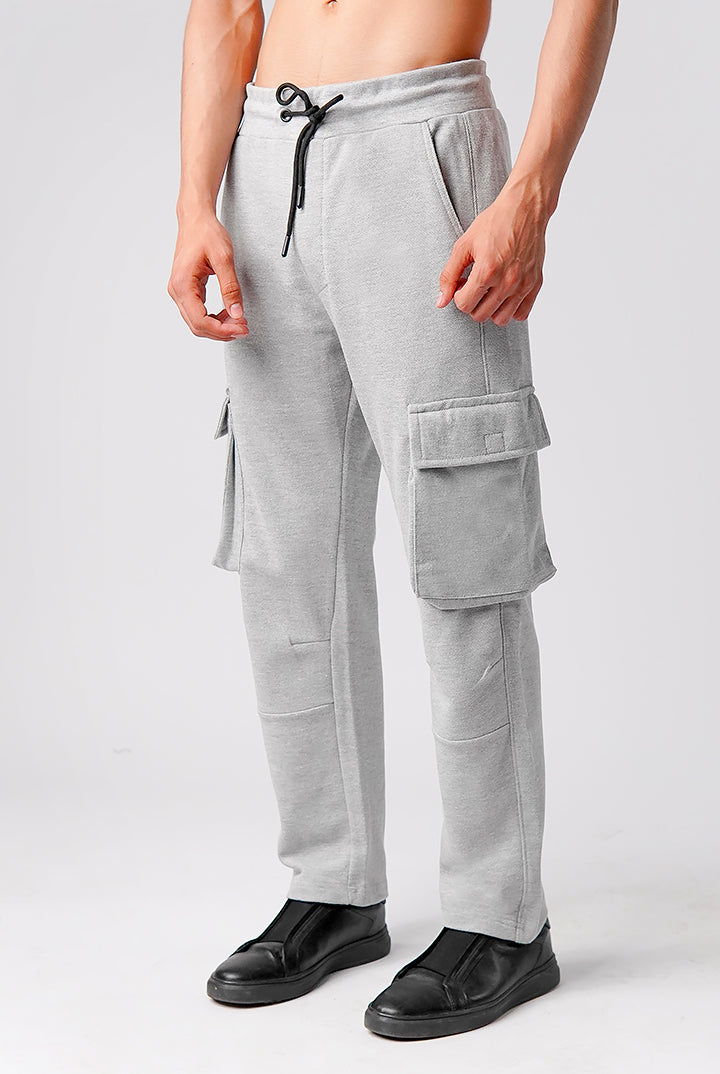 Knit Cargo Trouser - Heather Grey - Mendeez