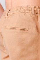 Straight Fit Jacquard Pants - Beige - Mendeez