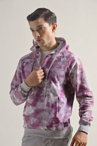 Tie & Dye Half Zipper Hoodie - Dusty Pink - Mendeez