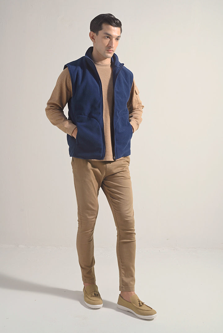 Polar Fleece Zipper - Navy Blue - Mendeez