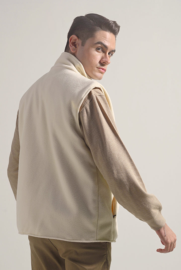 Polar Fleece Zipper - Cream - Mendeez
