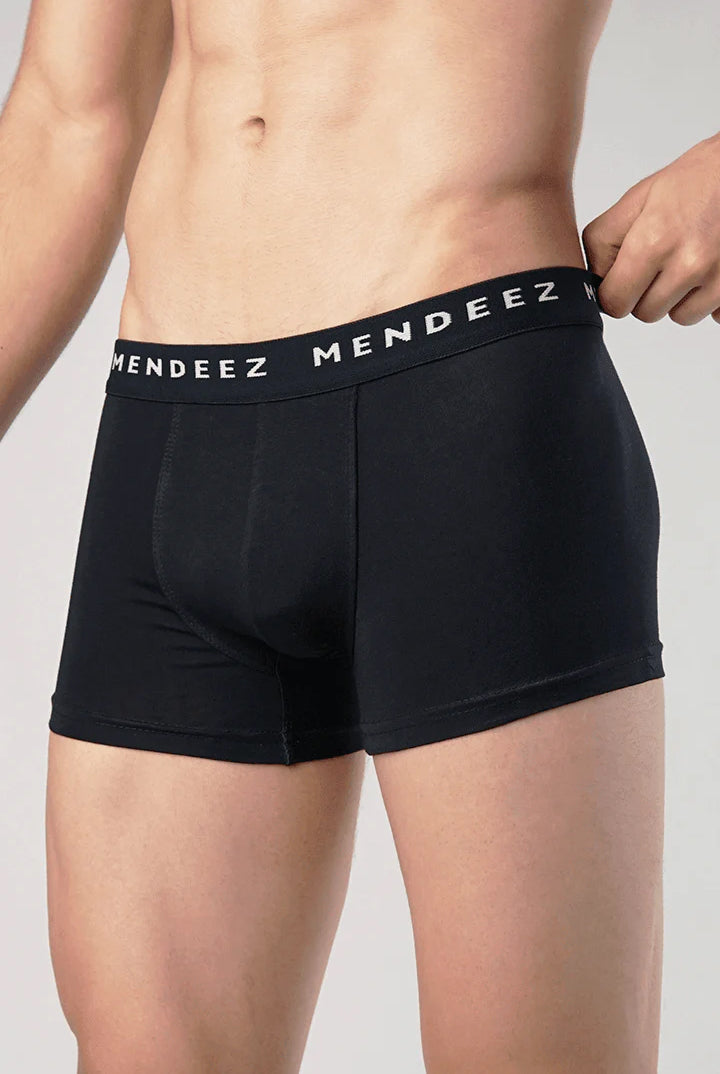 Boxer Trunks - Black, Navy Blue & Grey Pack Of 3 - FA - Mendeez