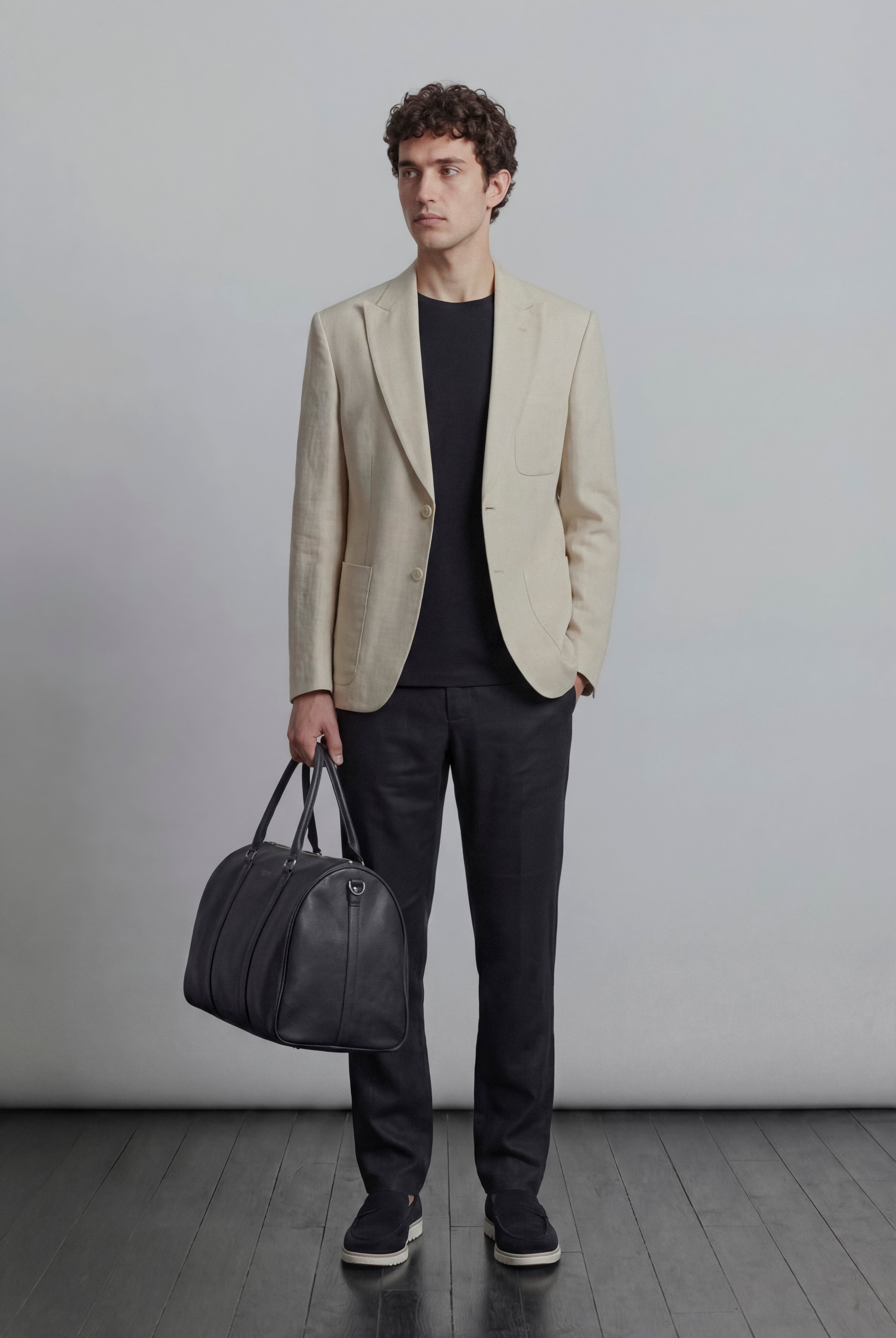 Linen Blazer - Cream - Mendeez