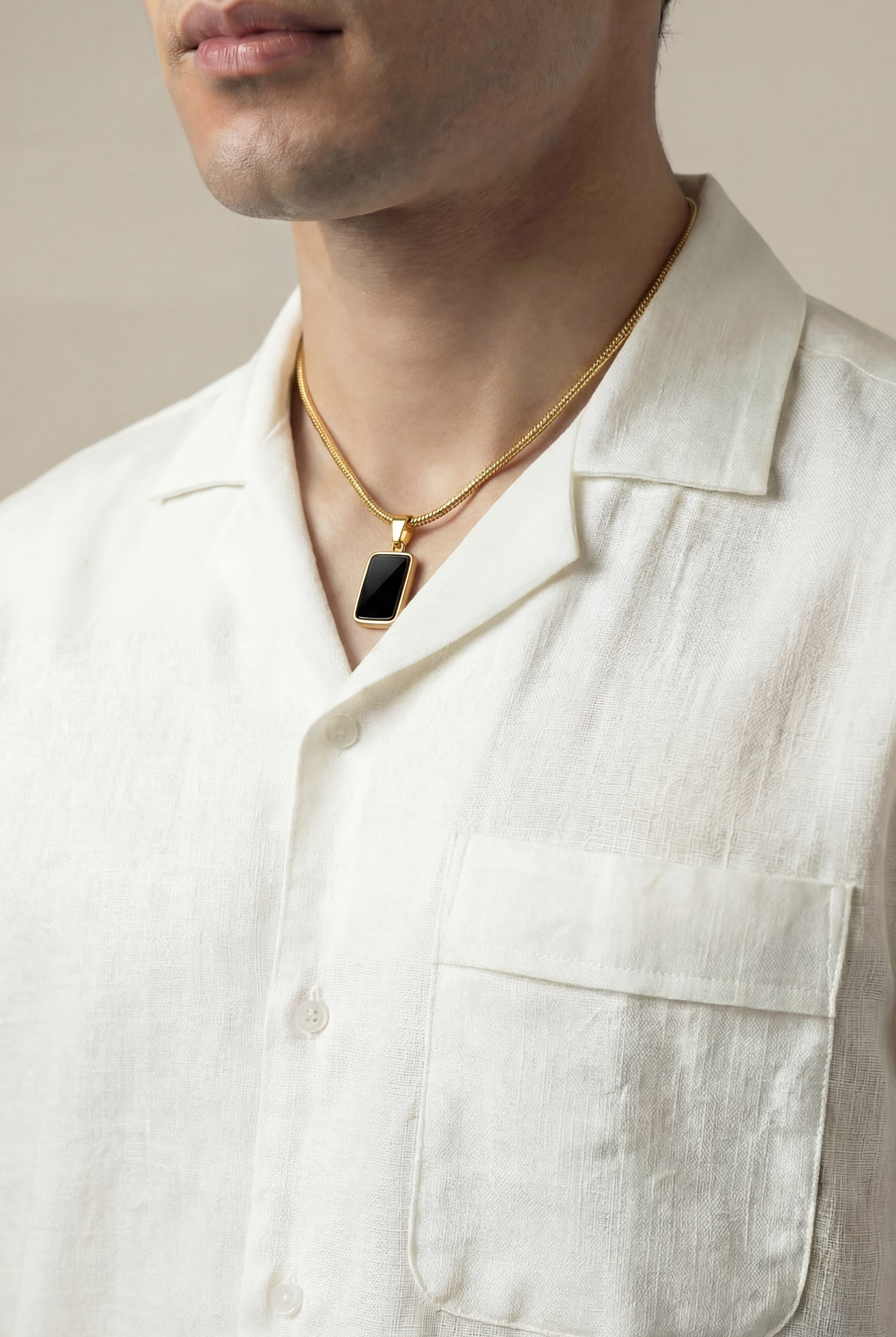 Oversized Cuban Shirt - White - Mendeez