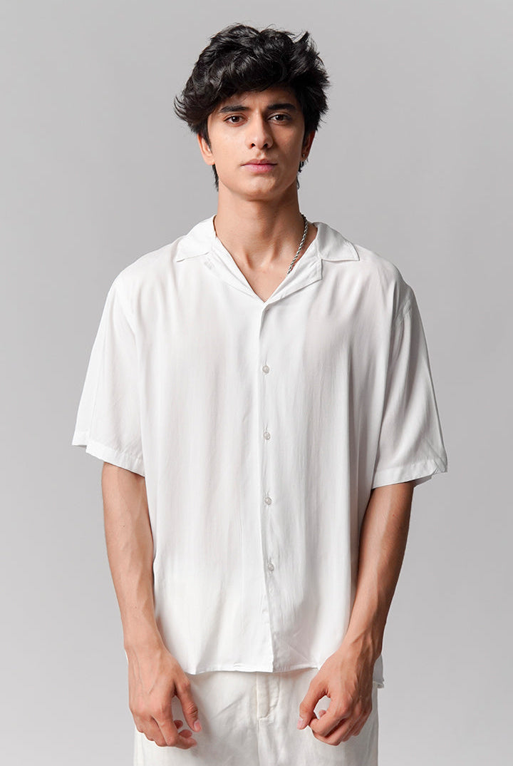 Linen Cuban Shirt - White - Mendeez