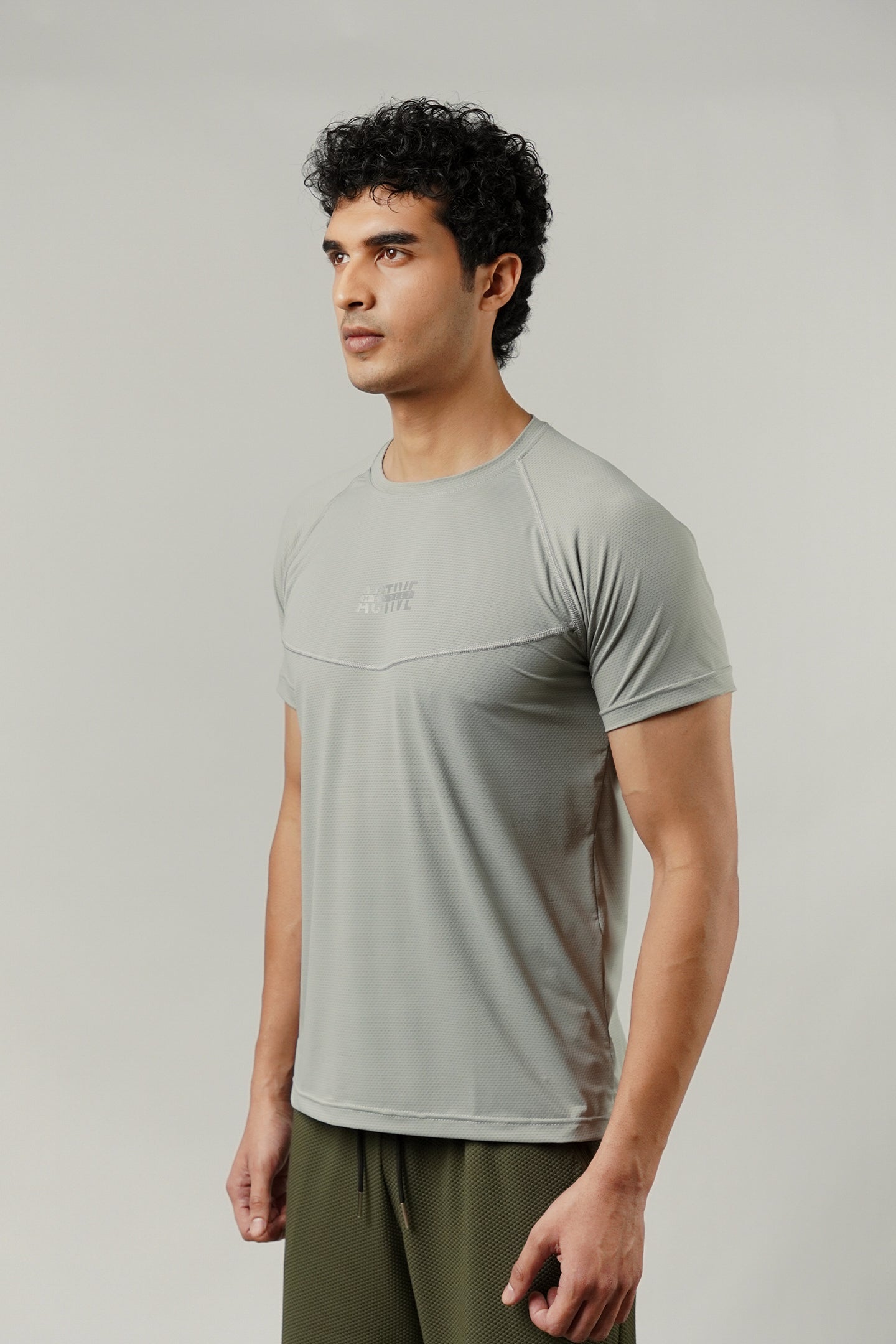 Textured T-Shirt - Light Grey - Mendeez