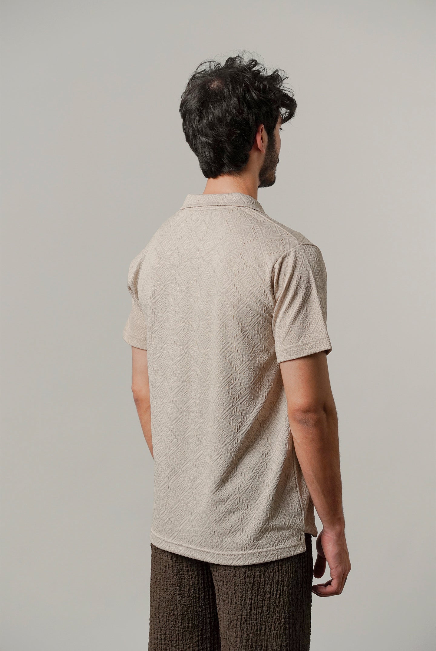 Cuban Collar Polo - Sand - Mendeez