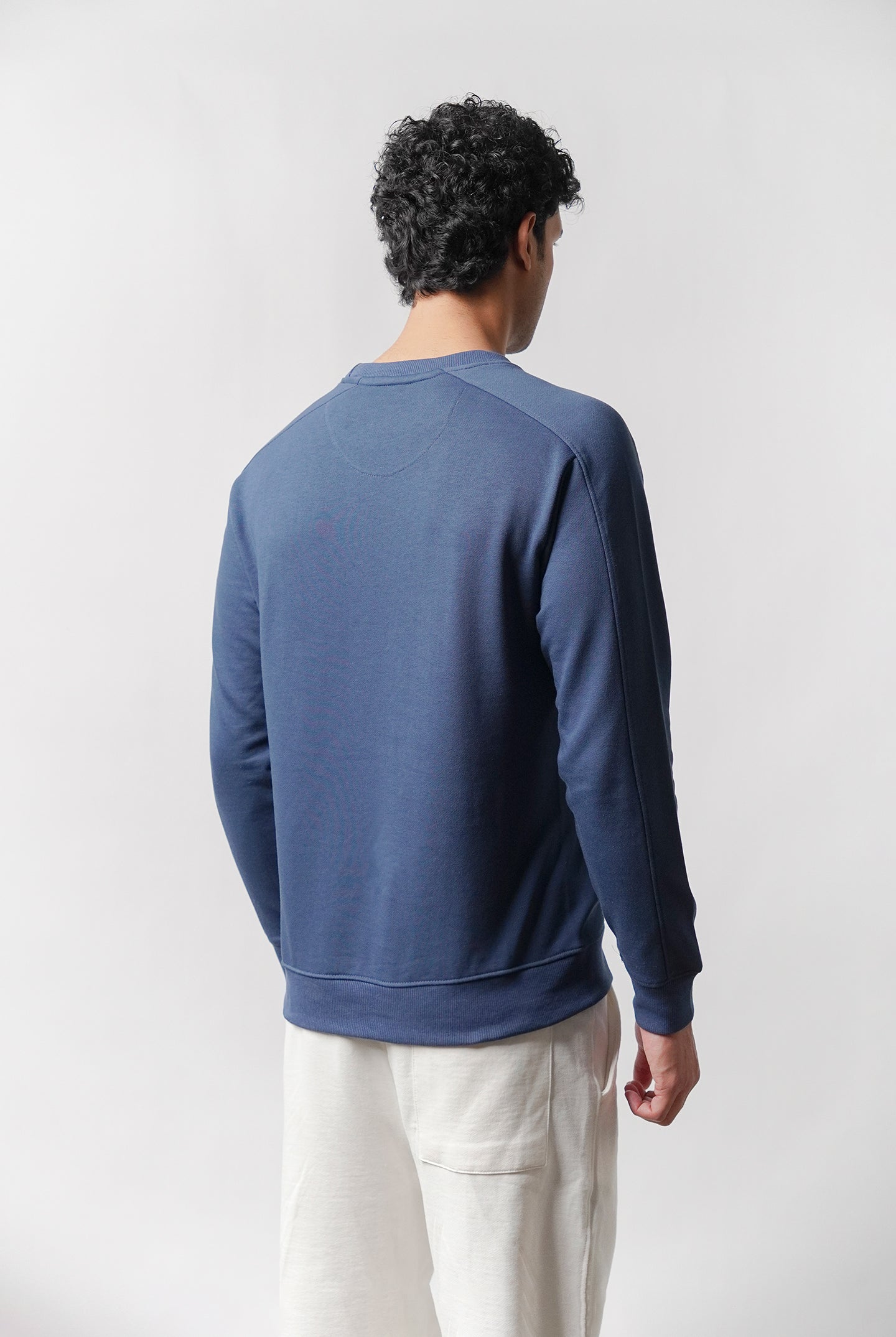 Side-Pocket Sweatshirt - Ocean Blue - Mendeez