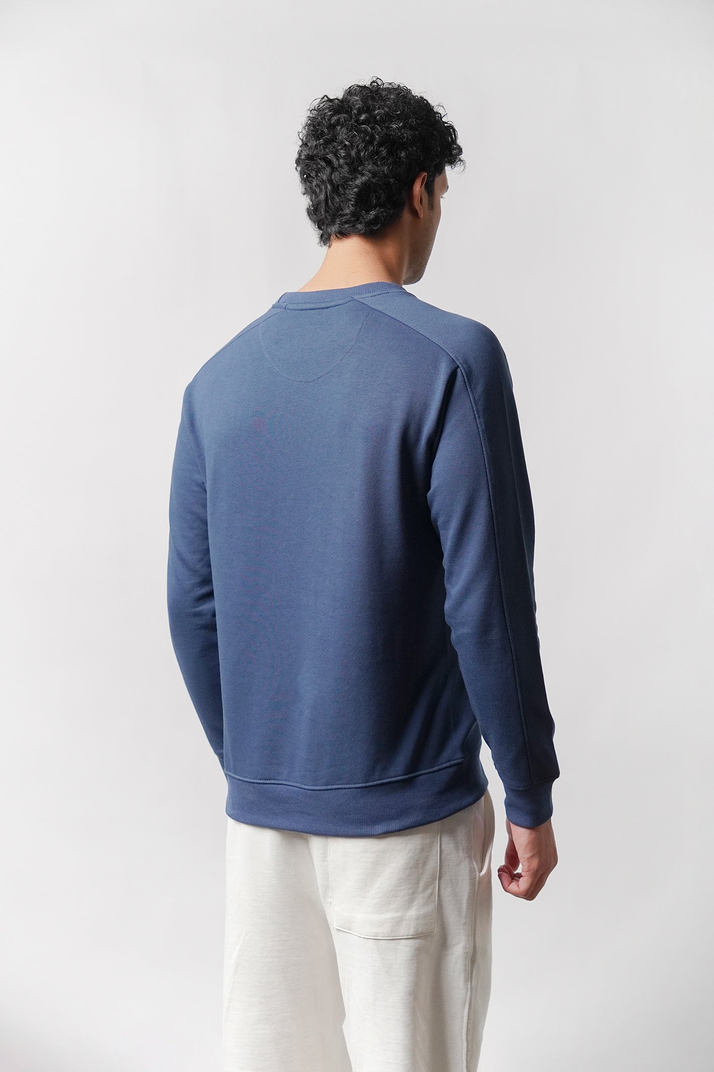Side-Pocket Sweatshirt - Ocean Blue - Mendeez