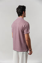 Knitted Polo Shirt - Lilac - Mendeez