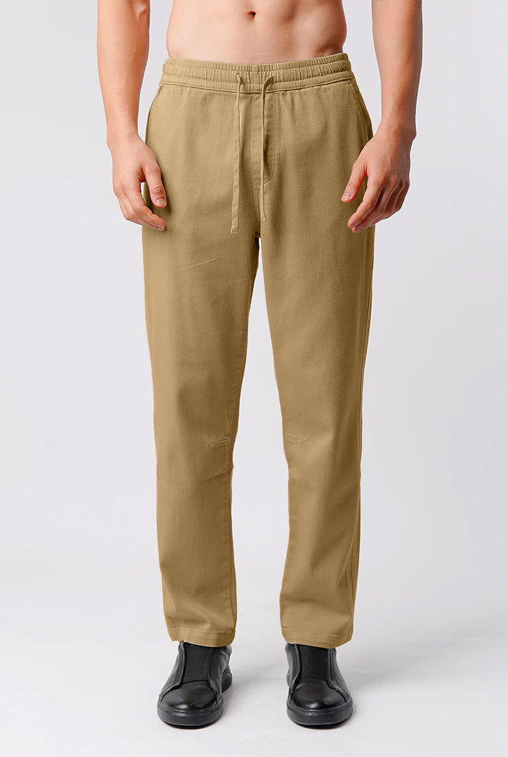Straight Jogger Pants - Khaki - Mendeez