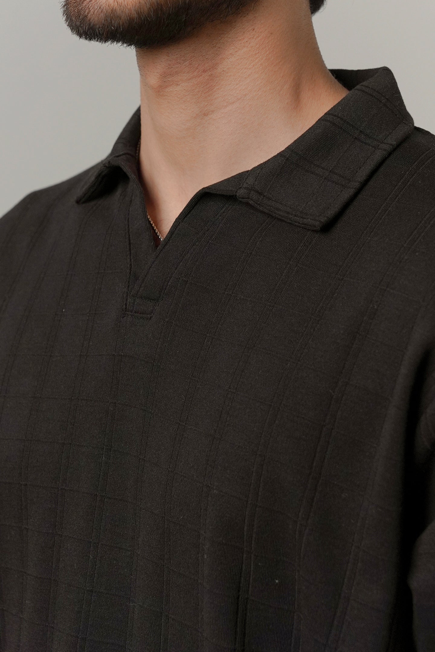 Johnny Collar Polo - Black - Mendeez