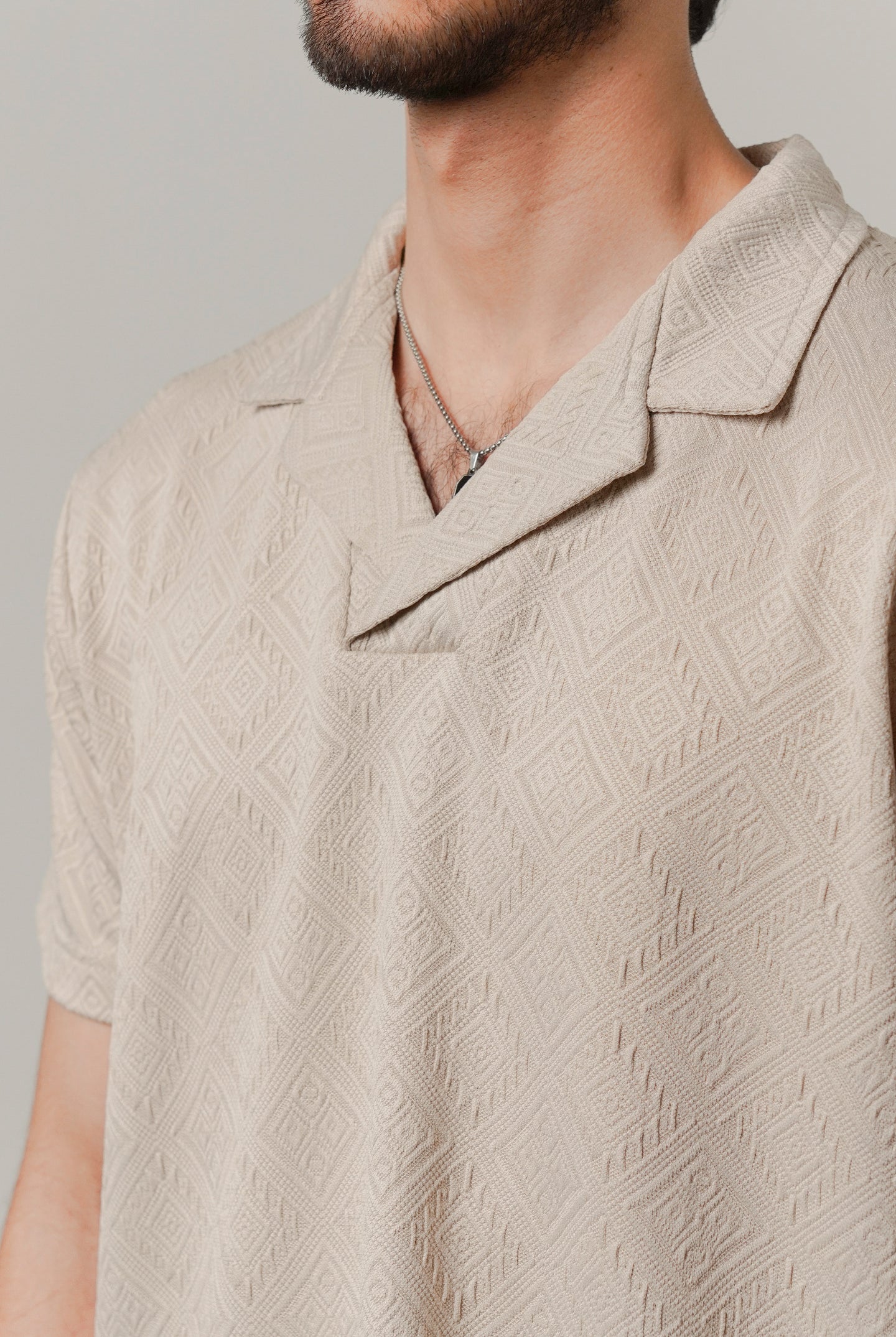 Cuban Collar Polo - Sand - Mendeez