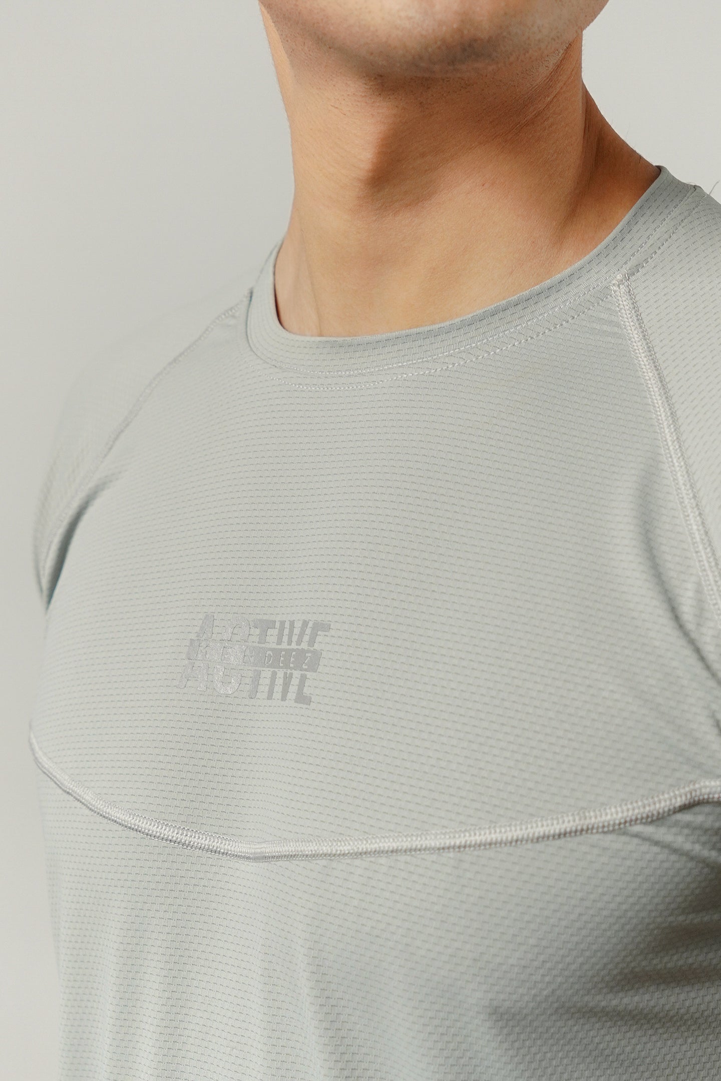 Textured T-Shirt - Light Grey - Mendeez