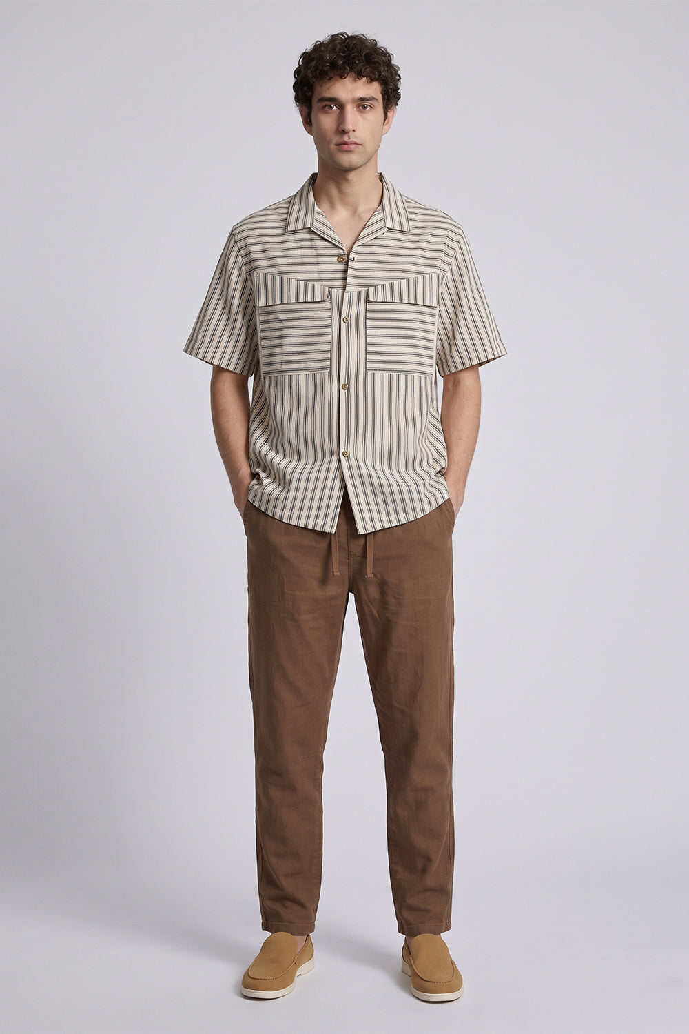 Striped Shirt with Double Pockets — photo 4