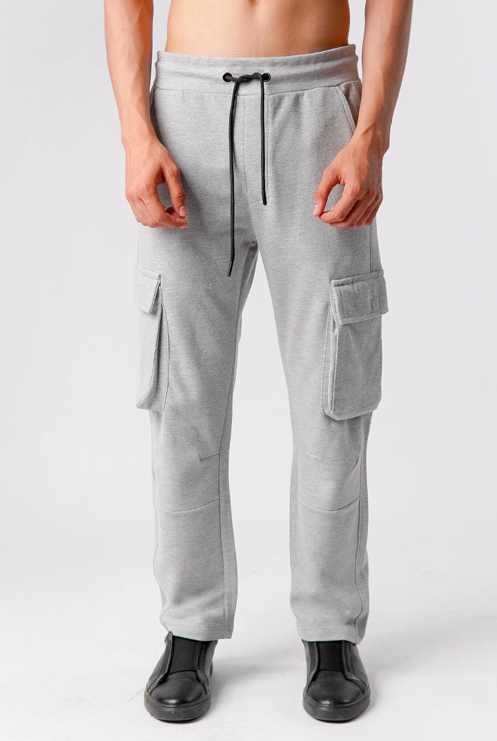 Knit Cargo Trouser - Heather Grey - Mendeez